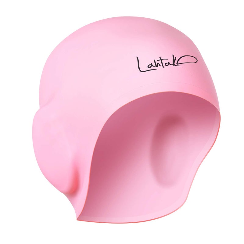 Lahtak 3D Silicone Swim Cap with Ear Protection - Seamless Comfortable Fit for Adults & Youth - Helps Keep Hair Dry - Waterproof Swimming Cap for Men & Women for Pool or Training - Image 2